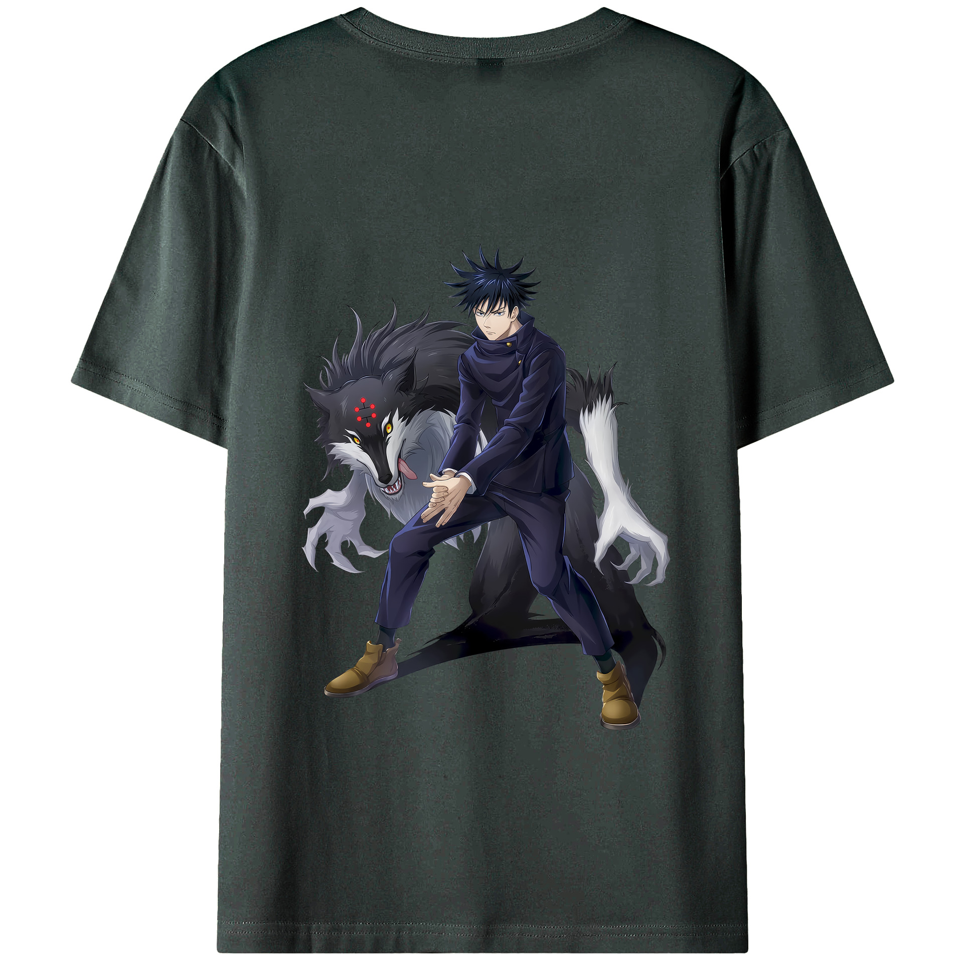 （画像用） 呪術廻戦 Jujutsu Kaisen 綿100％ メンズ半袖Tシャツ（バックプリント） 通気性